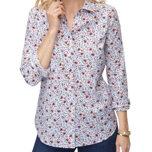 Talbots Classic Cotton Shirt - Viney Floral Size Xs